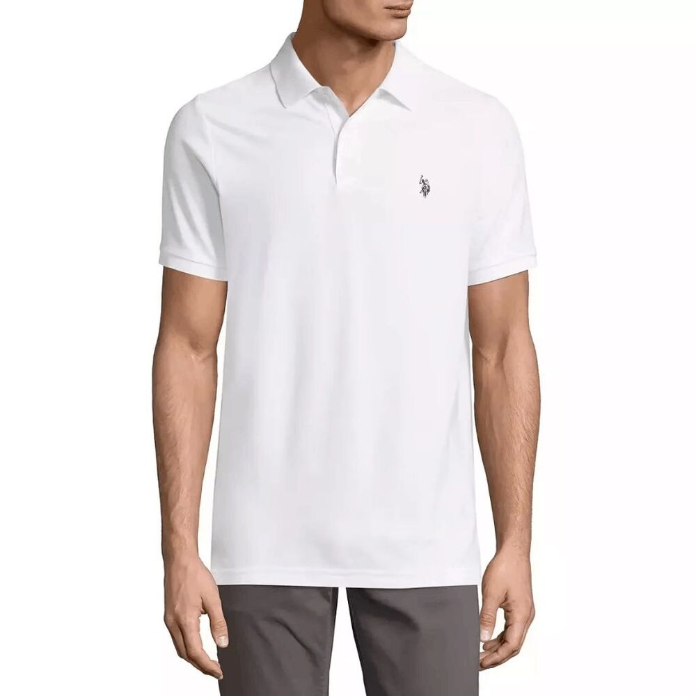 U.S. Polo Assn. Men's Pique Polo Shirt - White XL